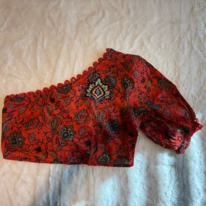 Farm Rio Red Bohemian Crop Top